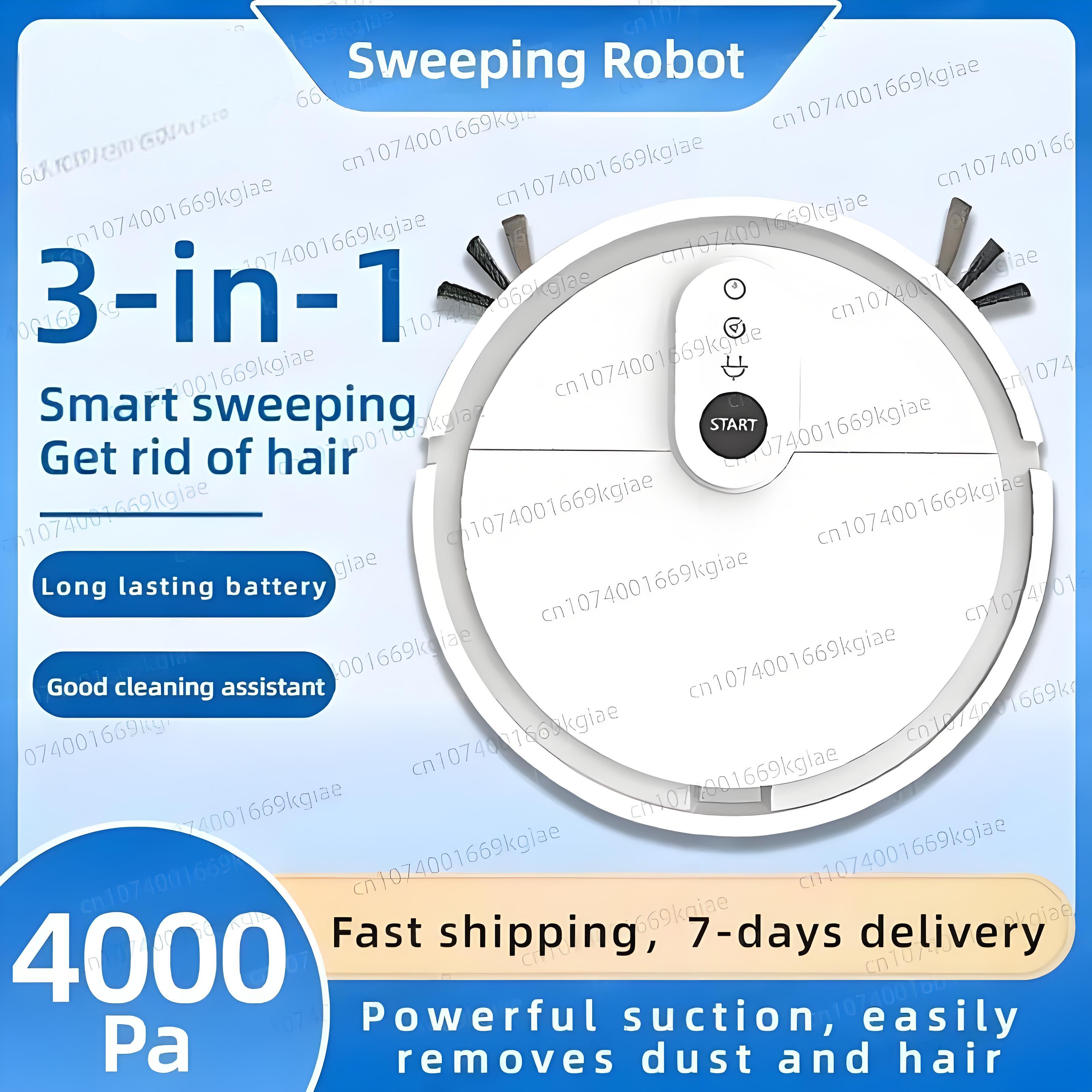 New 3 In 1 Smart Sweep Robot 400Pa Household Cleaning Machine Pet Hair Clean Machine Sweep And Mopping Floor Carpet